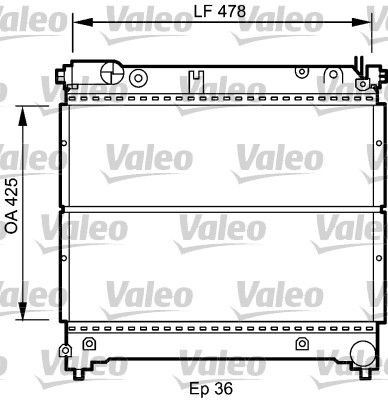 Радиатор, охлаждение двигателя VALEO 735073 для SUZUKI SAMURAI