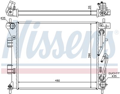 RADIATOR RACIRE MOTOR NISSENS 67608 5