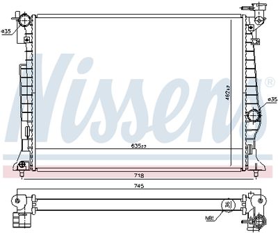 RADIATOR RACIRE MOTOR NISSENS 606953 1