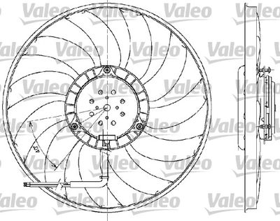 VALEO 698609 Вентилятор системы охлаждения двигателя  для AUDI A6 (Ауди А6)