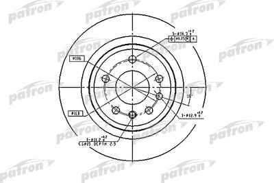 Тормозной диск PATRON PBD2714 для OPEL OMEGA