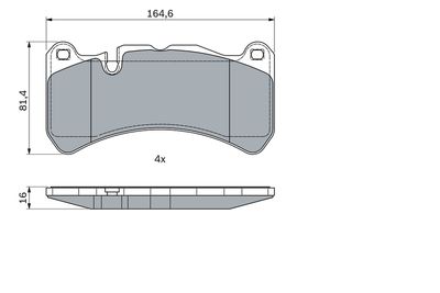 Brake Pad Set, disc brake 0 986 494 965