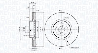 спирачен диск MAGNETI MARELLI 360406186401