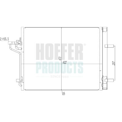 CONDENSATOR CLIMATIZARE HOFFER 991257