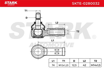 накрайник на напречна кормилна щанга STARK SKTE-0280032