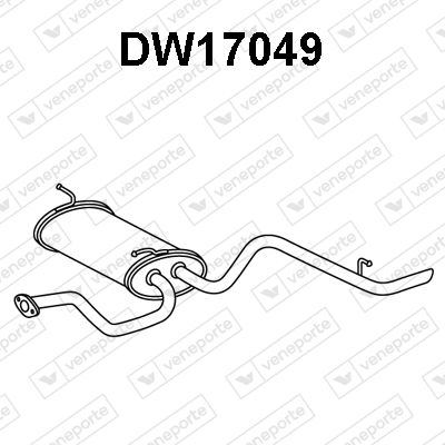 Глушитель выхлопных газов конечный VENEPORTE DW17049 для DAEWOO MATIZ