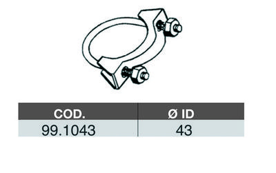 Соединительные элементы, система выпуска ASSO 99.1043 для FIAT REGATA