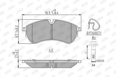 BREMSBELAGSATZ SCHEIBENBREMSE JURID 573831J 1