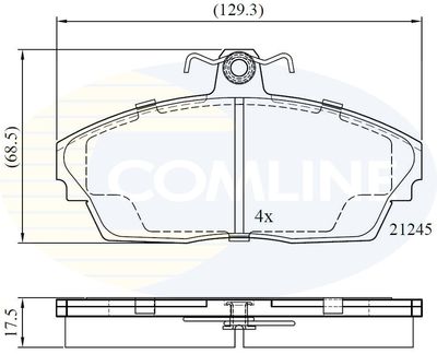 Комплект тормозных колодок, дисковый тормоз COMLINE CBP0256 для TATA TELCOLINE