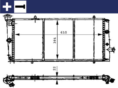 Radiateur - CR444000S - MAHLE