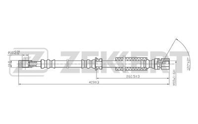 ZEKKERT BS-9214 Тормозной шланг  для CHEVROLET  (Шевроле Вектра)