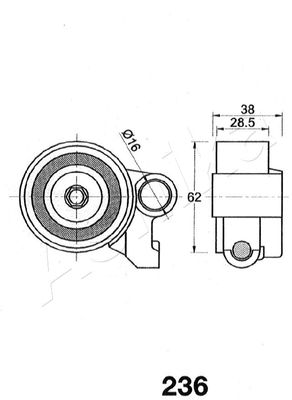 Tensioner, timing belt 45-02-236