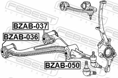 Mounting, control/trailing arm BZAB-050