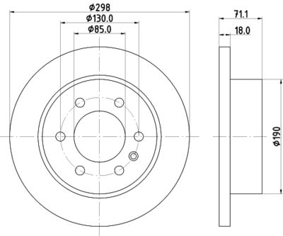 Тормозной диск HELLA 8DD 355 131-841 для MERCEDES-BENZ eSPRINTER