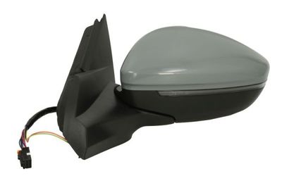 Zijspiegel Links (elektrisch, in reliëf, met verwarming, assistent rijstrookverandering, under-coated, elektrisch opklapbaar, met indicator) past: PEUGEOT 2008 II 06.19-