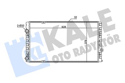 Радиатор, охлаждение двигателя KALE OTO RADYATÖR 348250 для VW VENTO