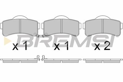 Комплект тормозных колодок, дисковый тормоз BREMSI BP3668 для AIXAM CITY