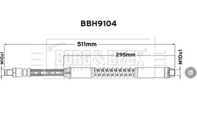спирачен маркуч BORG & BECK BBH9104