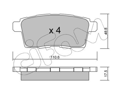 Комплект тормозных колодок, дисковый тормоз CIFAM 822-873-0 для MAZDA CX-7