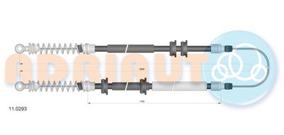 Тросик, cтояночный тормоз ADRIAUTO 11.0293 для FIAT FIORINO