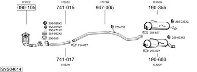Układ wydechowy BOSAL SYS04614