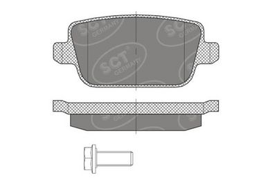 комплект спирачно феродо, дискови спирачки SCT - MANNOL SP 476 PR