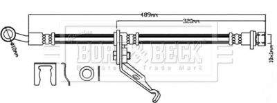 Brake Hose Borg & Beck BBH8126