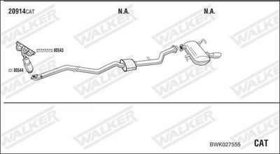 Изпускателна система WALKER BWK027555