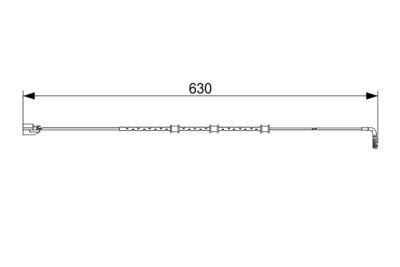 BOSCH Waarschuwingscontact, remvoering-/blokslijtage (1 987 473 556)
