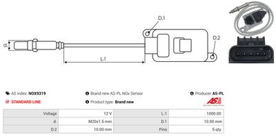 SENZOR NOX INJECTIE ADITIV AS-PL NOX9319 2