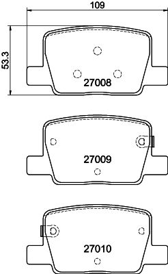комплект спирачно феродо, дискови спирачки MINTEX MDB4429MX