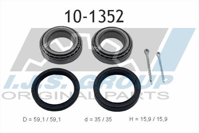 Комплект подшипника ступицы колеса IJS GROUP 10-1352 для NISSAN CHERRY