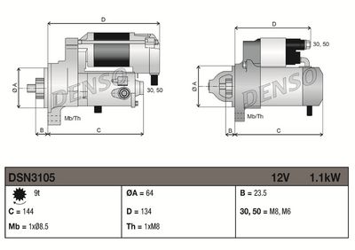STARTER DENSO DSN3105