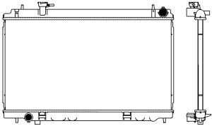 Радиатор, охлаждение двигателя SAKURA Automotive 3341-1064 для NISSAN 350