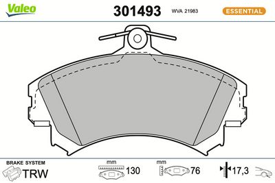 BREMSBELAGSATZ SCHEIBENBREMSE