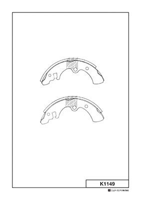 Комплект тормозных колодок MK Kashiyama K1149 для NISSAN DATSUN