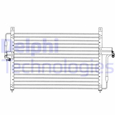 Конденсатор, кондиционер DELPHI TSP0225197 для OPEL SENATOR