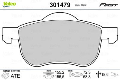 Brake Pad Set, disc brake 301479