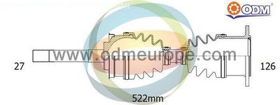 Приводной вал Multiparts 18-063070 для NISSAN TERRANO