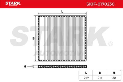 Филтър купе (поленов филтър) STARK SKIF-0170230