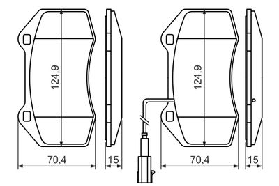 Brake Pad Set, disc brake 0 986 494 228