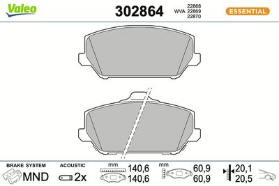 SET PLACUTE FRANA FRANA DISC VALEO 302864