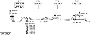 Układ wydechowy BOSAL SYS09196