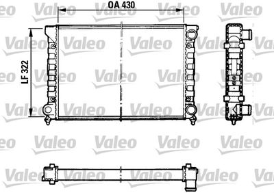 VALEO 883869 Радиатор охлаждения двигателя для VW PASSAT B3/B4 Variant (3A5, 35I)