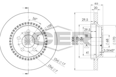 спирачен диск ICER 78BD7302-1