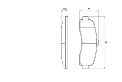 Brake Pad Set, disc brake 0 986 461 122