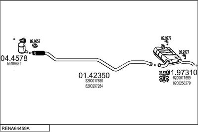 SISTEM DE ESAPAMENT MTS RENA64459A015771