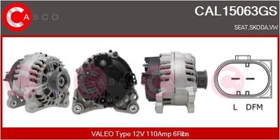 Генератор CASCO CAL15063GS для VW LOAD