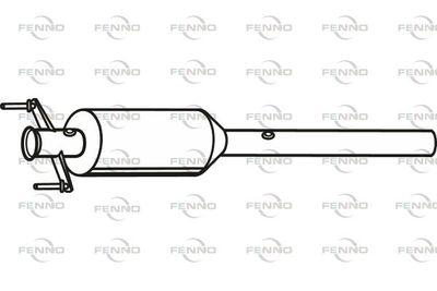 Filtr sadzy / filtr cząstek stałych, układ wydechowy FENNO P9820DPF