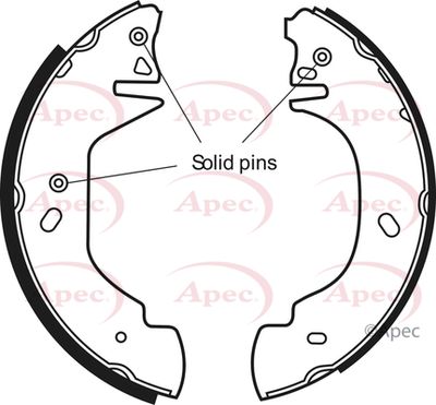 Brake Shoe Set APEC SHU532